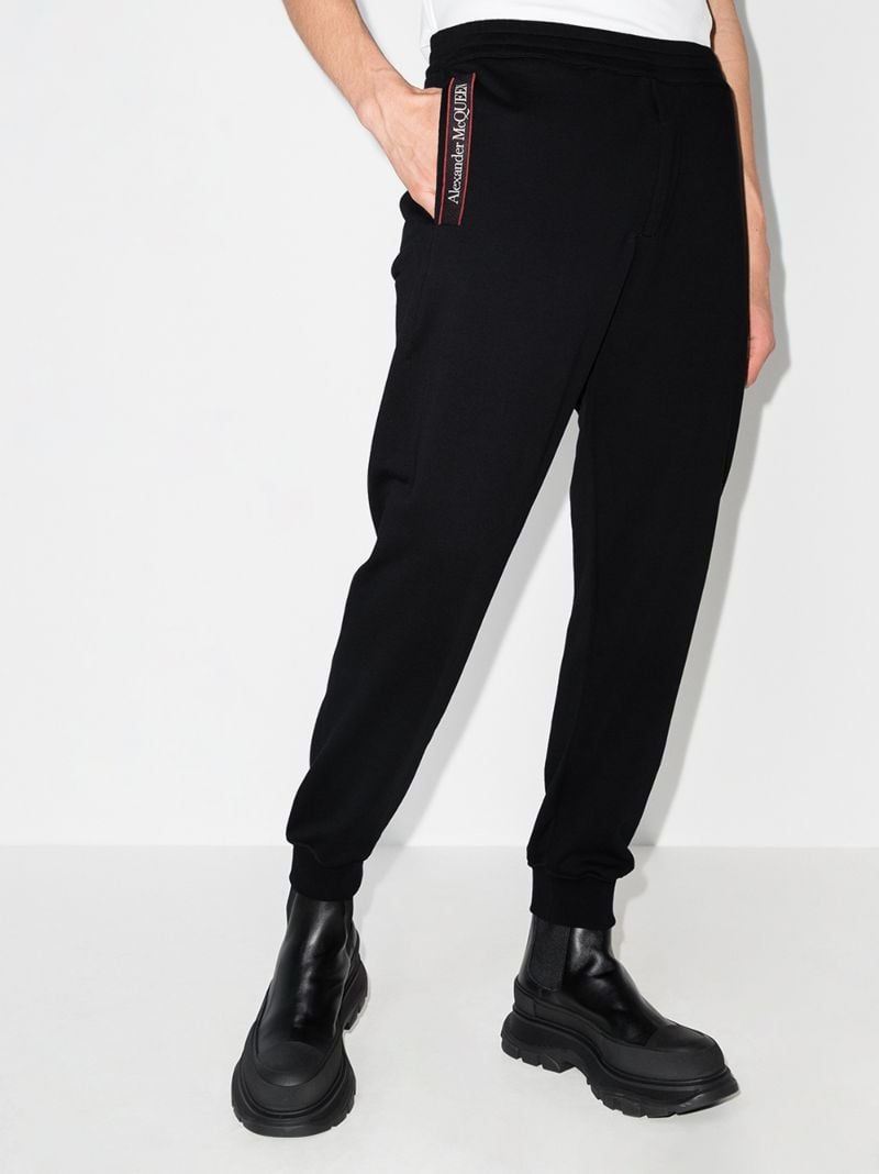 Black Logo Tape Track Pants