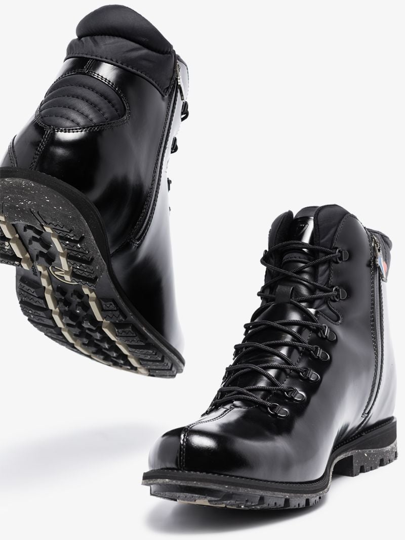 Black 1907 Chamonix Leather Hiking Boots