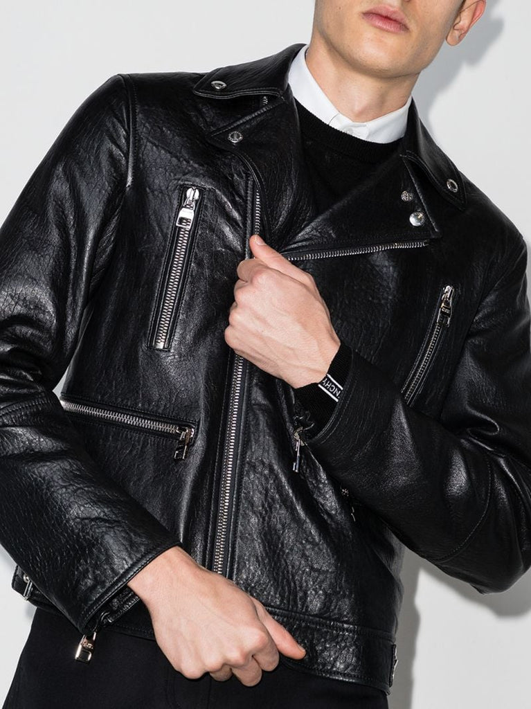 leather biker jacket