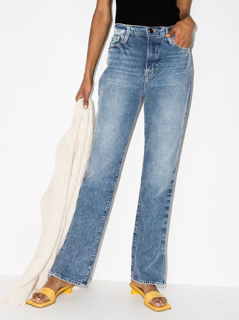 Le Drew Pleated Hem Jeans