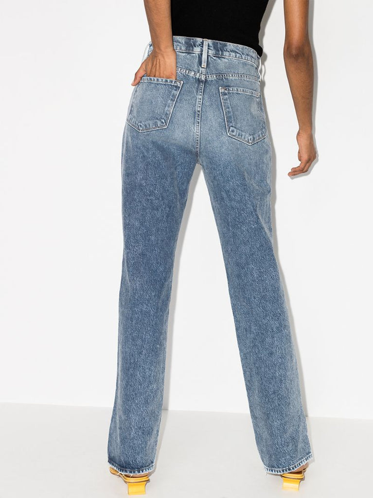 Le Drew Pleated Hem Jeans