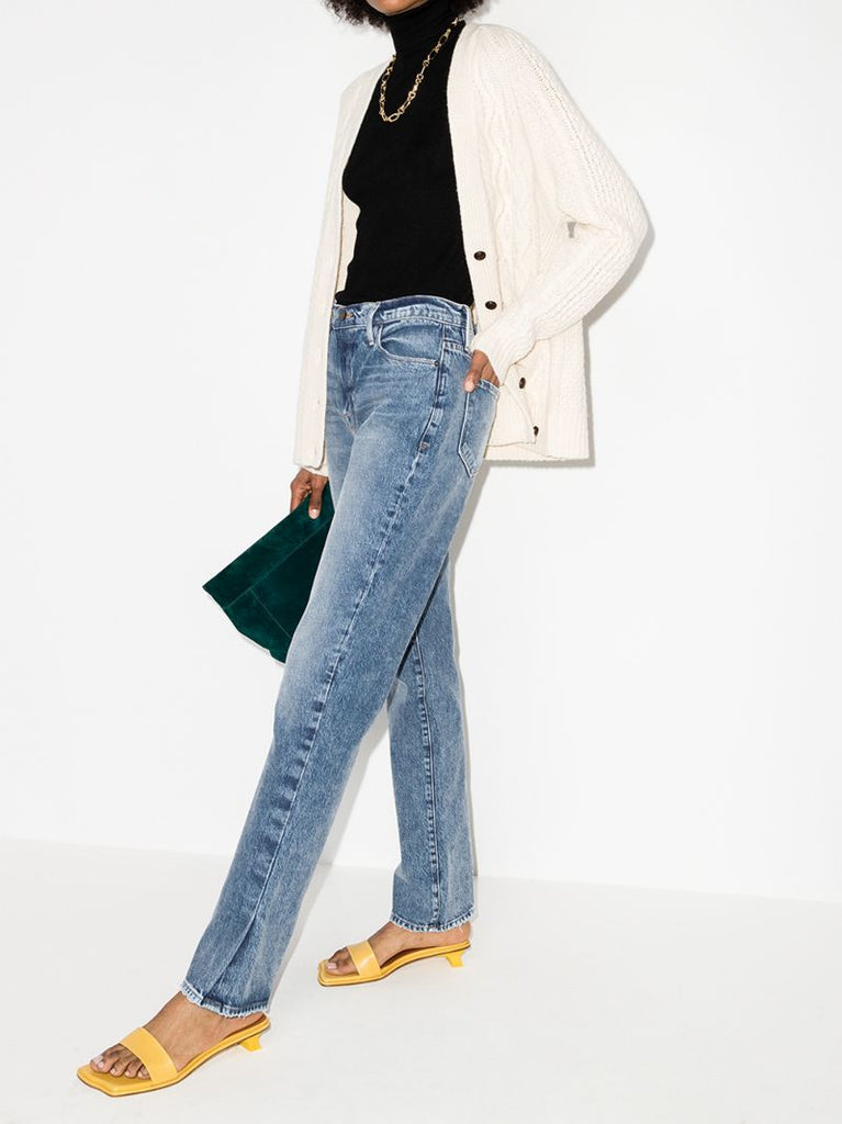 Le Drew Pleated Hem Jeans