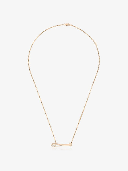 18k Rose Gold Serti InversÃ_x0083_Â© Diamond Necklace
