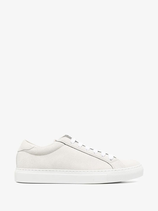 Neutral Embroidered Suede Sneakers