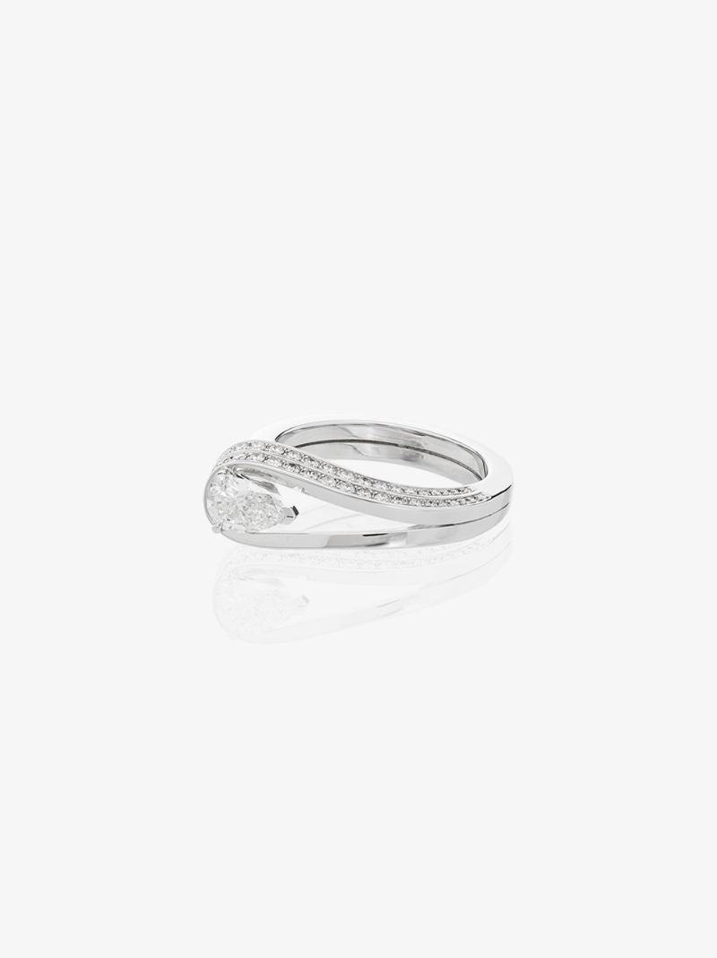 18k White Gold Serti InversÃ_x0083_Â© Diamond Ring