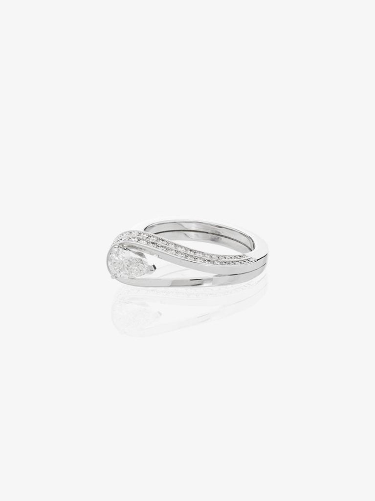 18k White Gold Serti InversÃ_x0083_Â© Diamond Ring