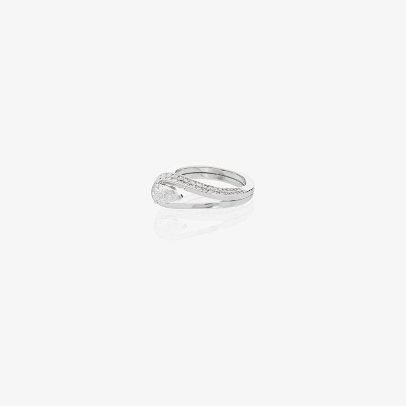 18k White Gold Serti InversÃ_x0083_Â© Diamond Ring