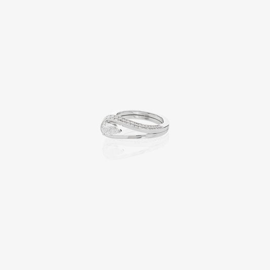 18k White Gold Serti InversÃ_x0083_Â© Diamond Ring
