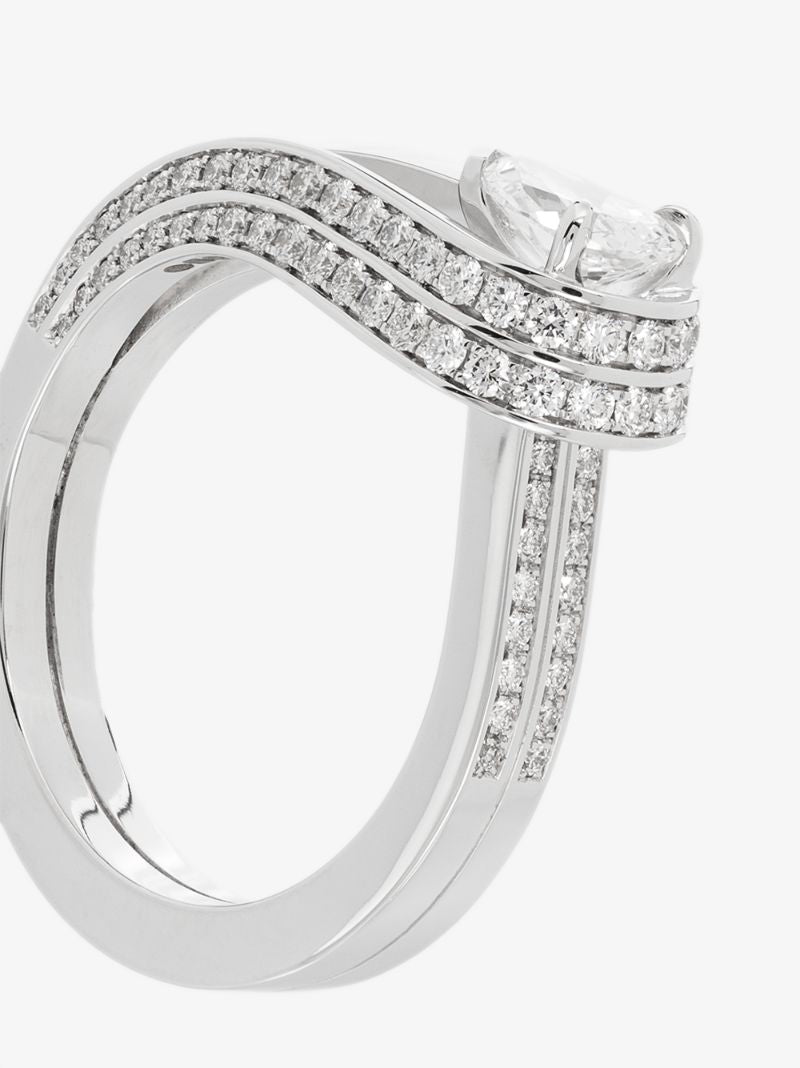 18k White Gold Serti InversÃ_x0083_Â© Diamond Ring