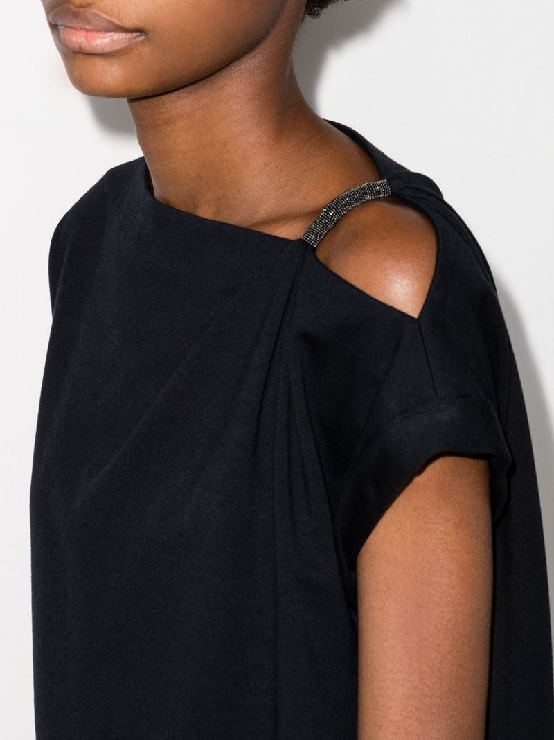 Embellished Shoulder Mini Dress