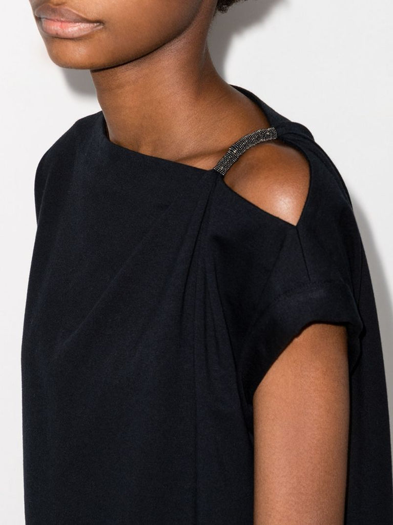 Embellished Shoulder Mini Dress