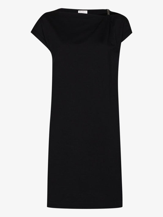 Embellished Shoulder Mini Dress