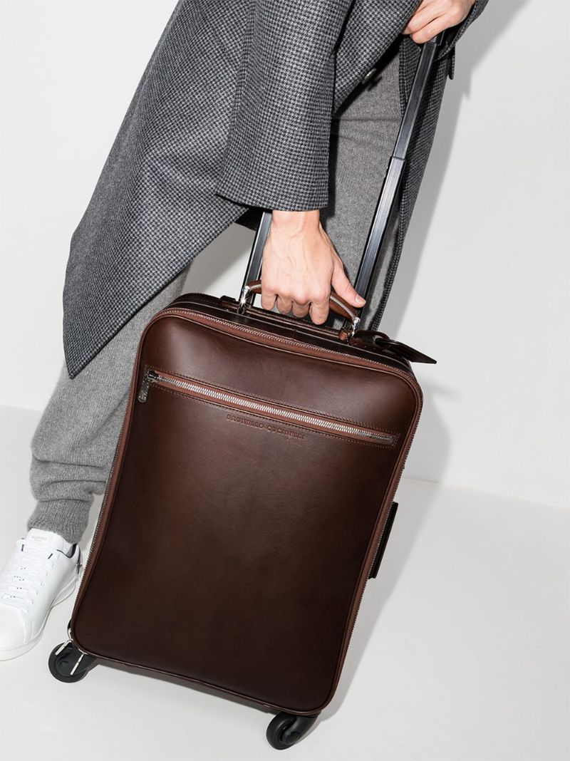 Brown Leather Cabin Suitcase