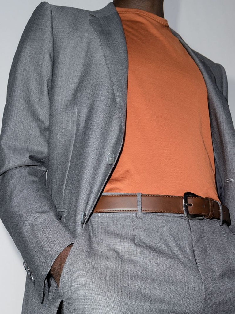 Smooth-leather Buckle Belt