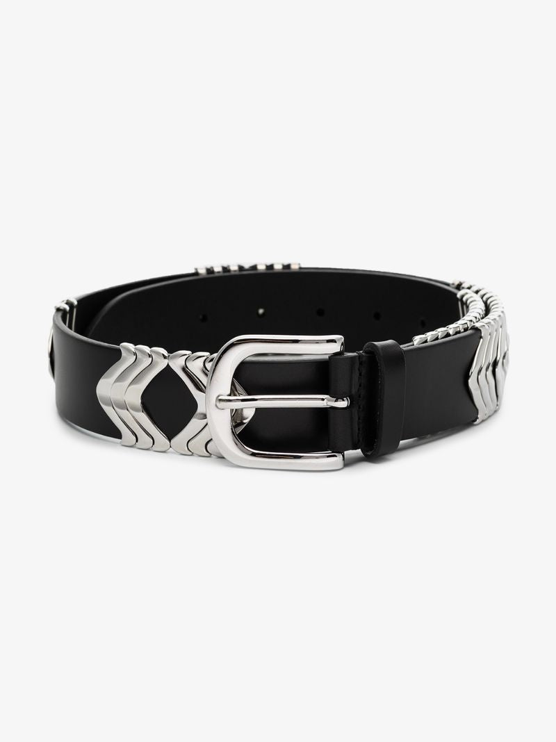 Black Tehora Leather Belt