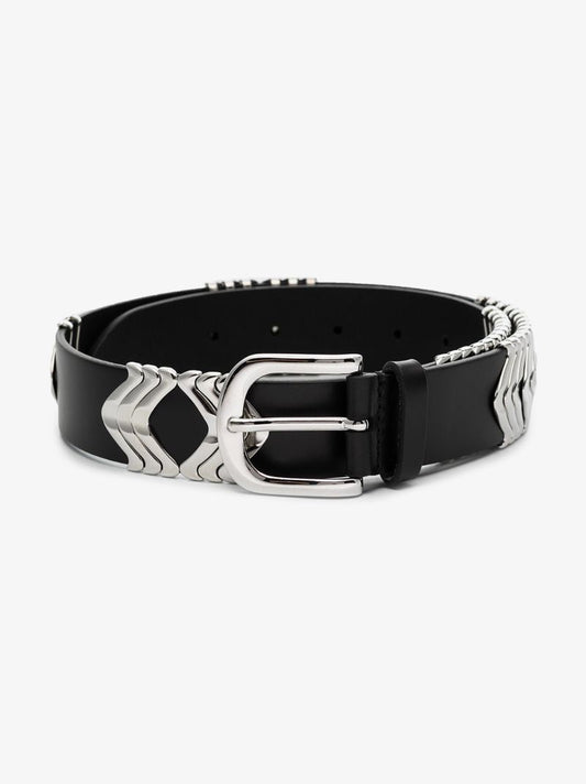 Black Tehora Leather Belt