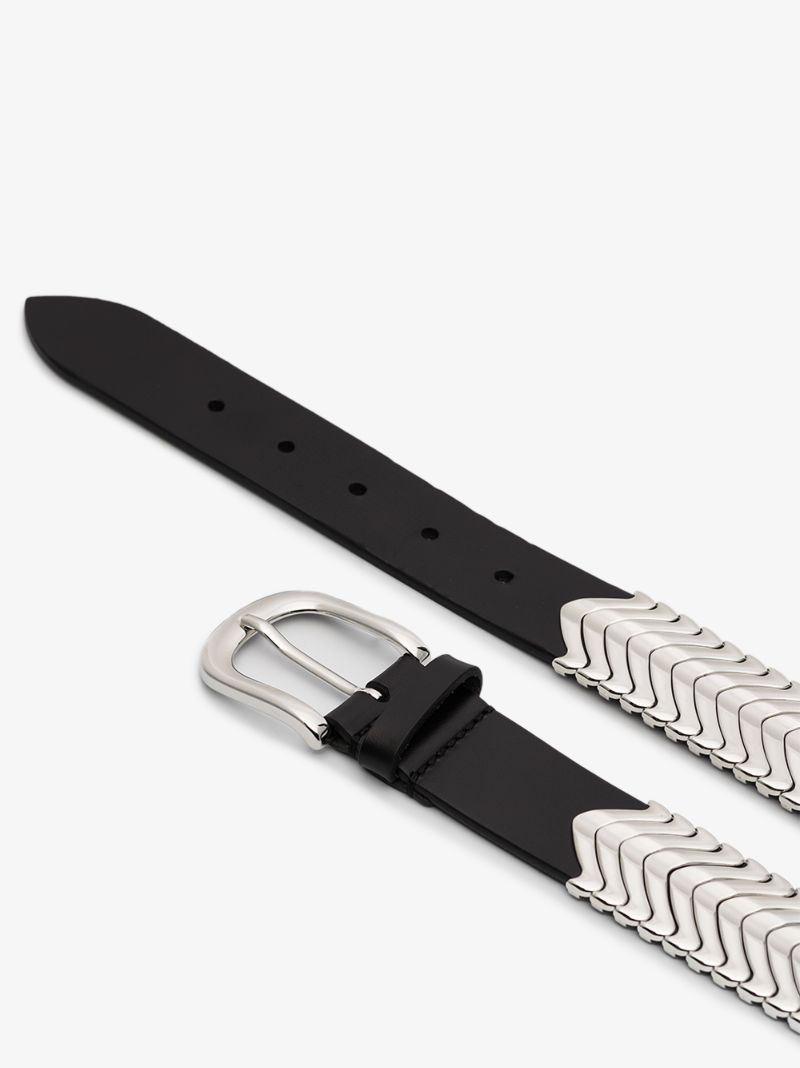 Black Tehora Leather Belt