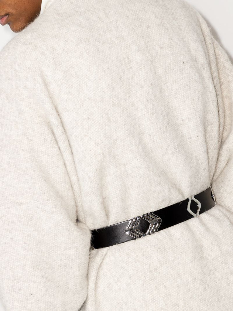 Black Tehora Leather Belt