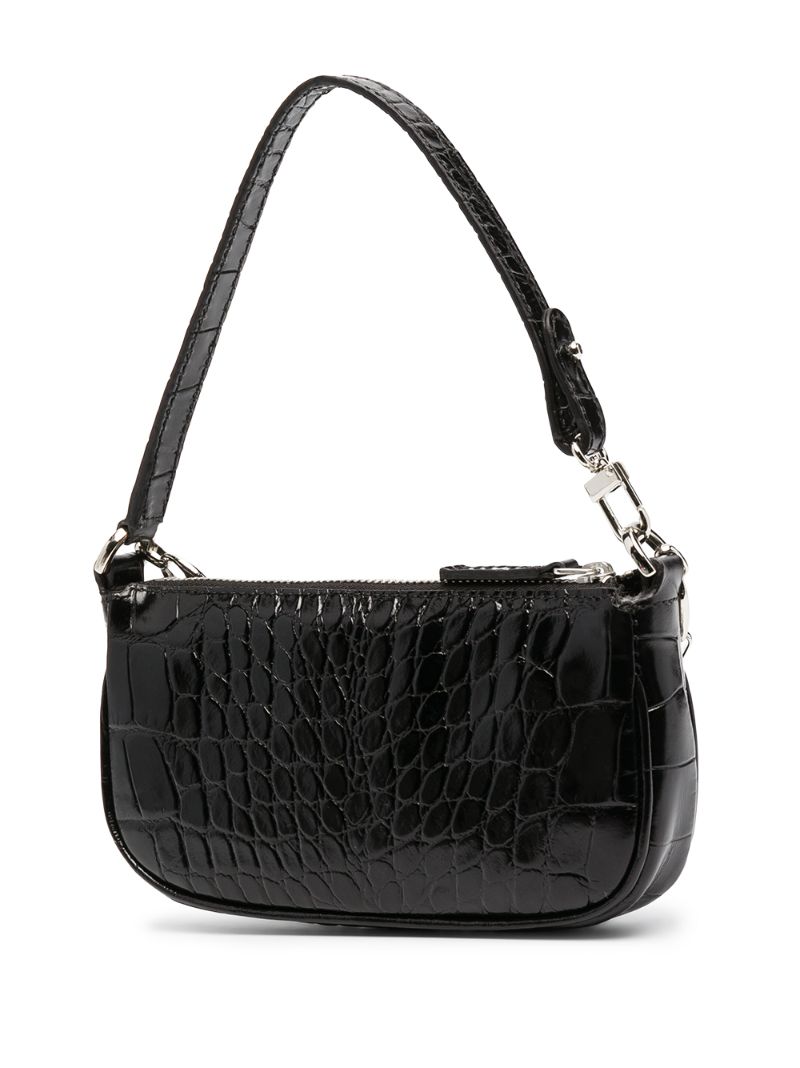 Black Rachel Mini Embossed Leather Shoulder Bag