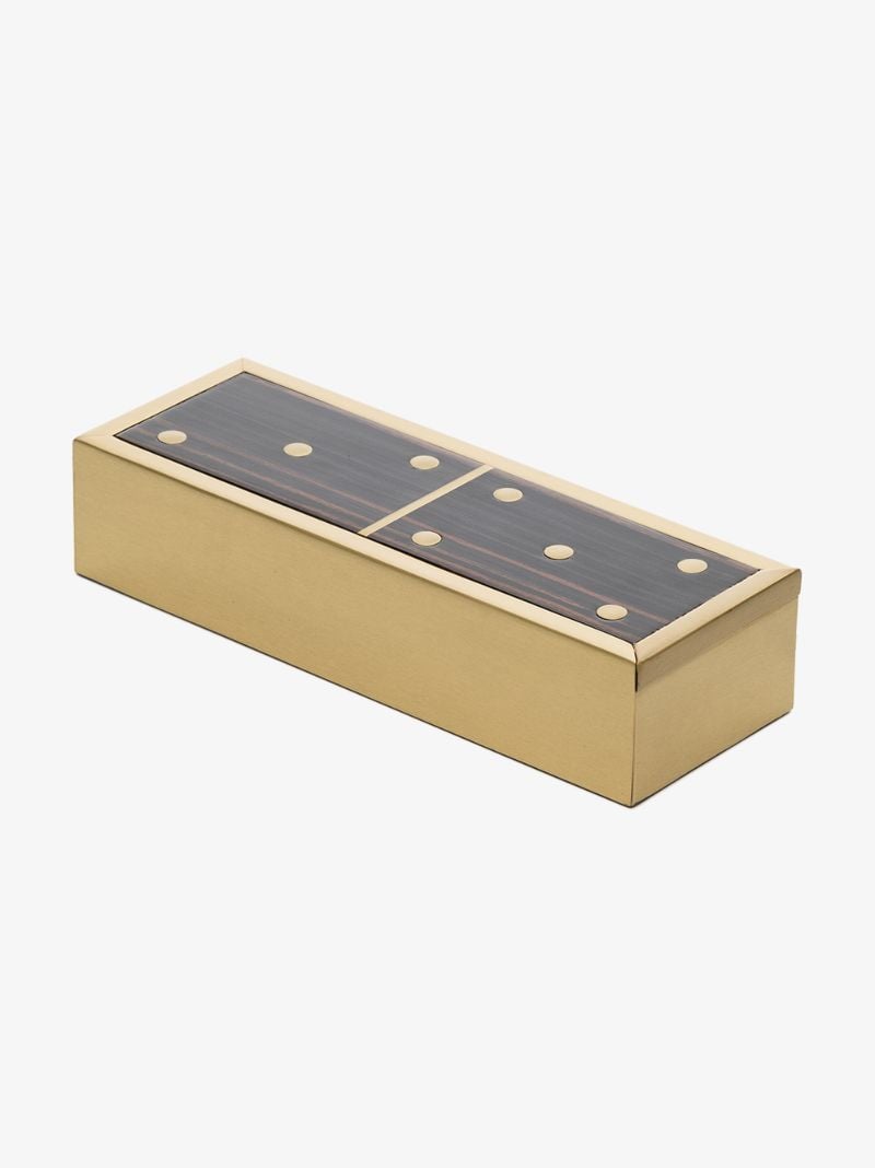 Gold-tone Deco Dominoes Set