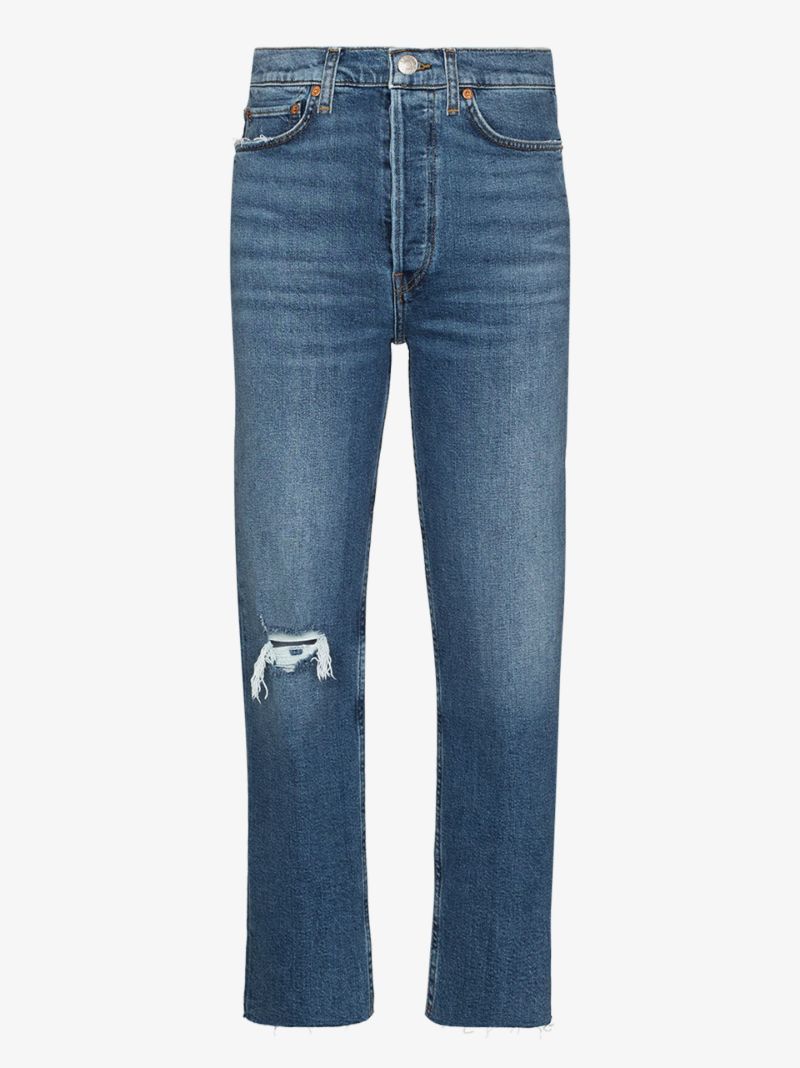 Ultra High-rise Stove Pipe Jeans
