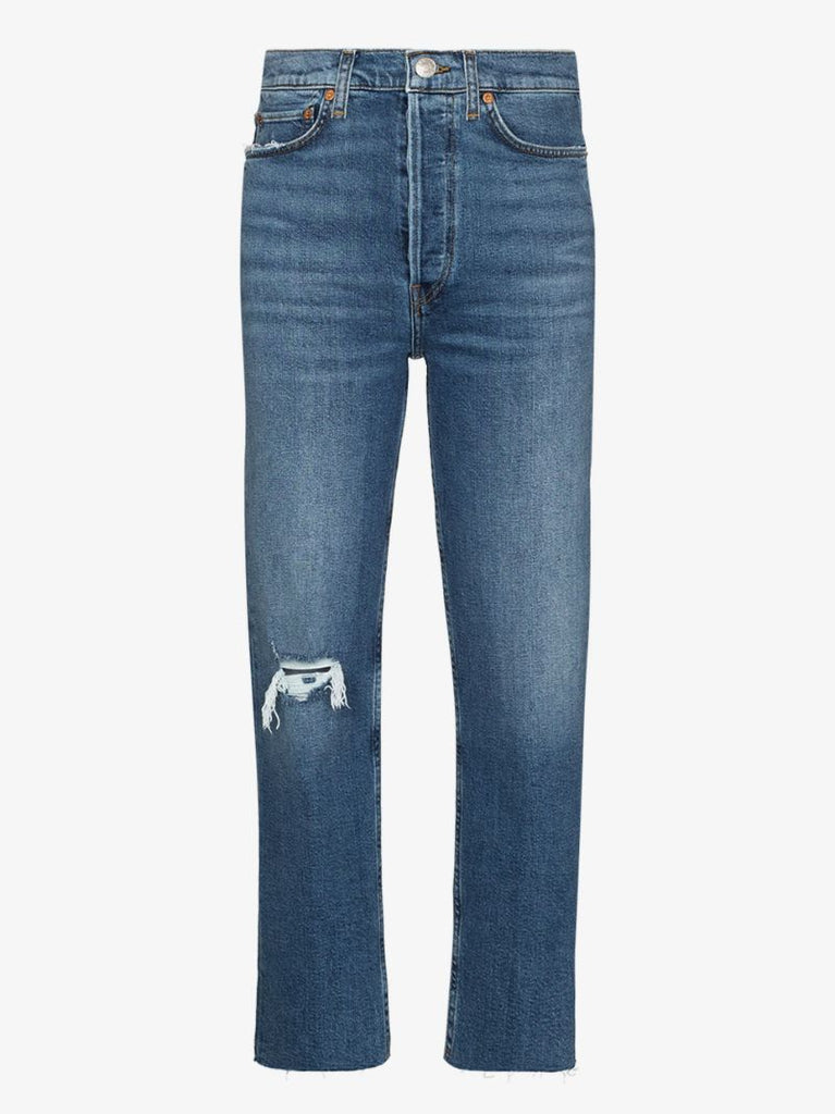 Ultra High-rise Stove Pipe Jeans