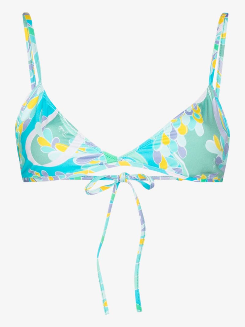 Lily Pattern Bikini Top