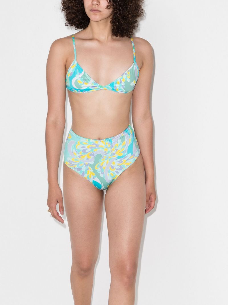 Lily Pattern Bikini Top