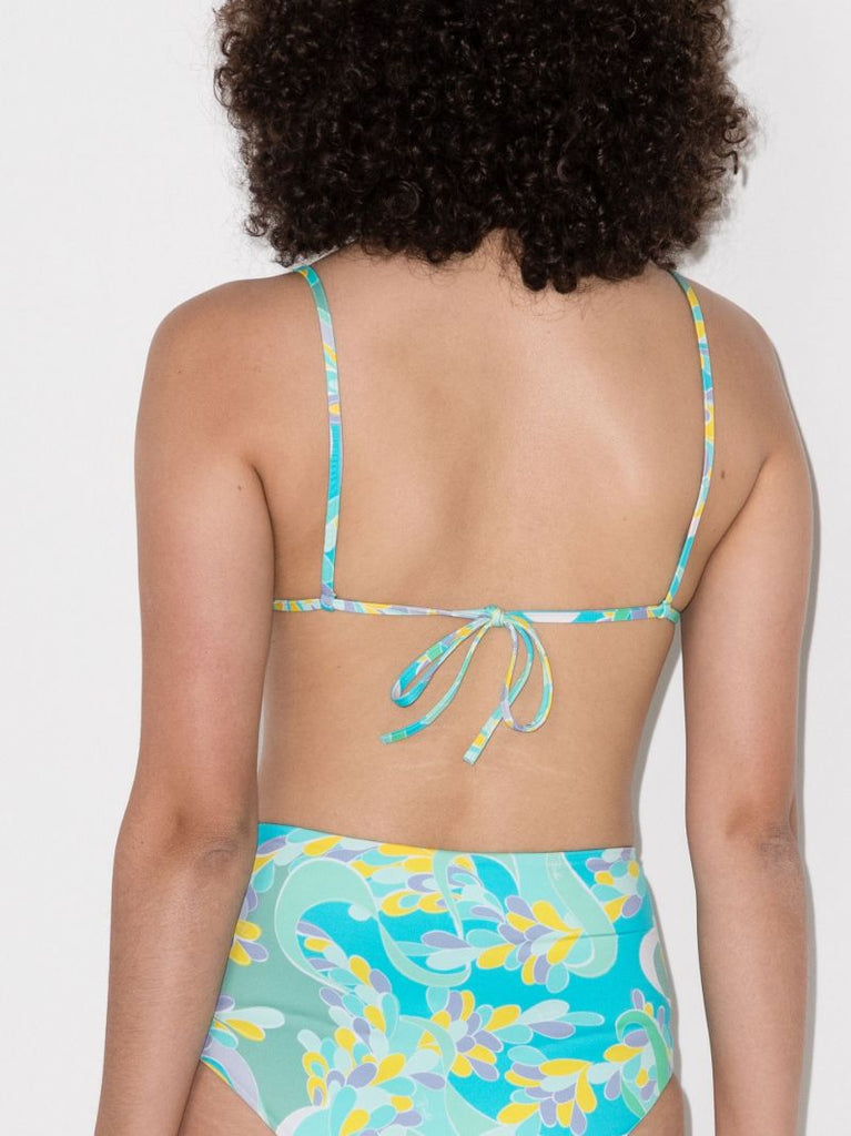 Lily Pattern Bikini Top