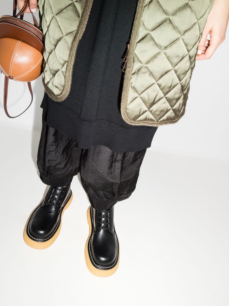 Black Bounce Leather Ankle Boots
