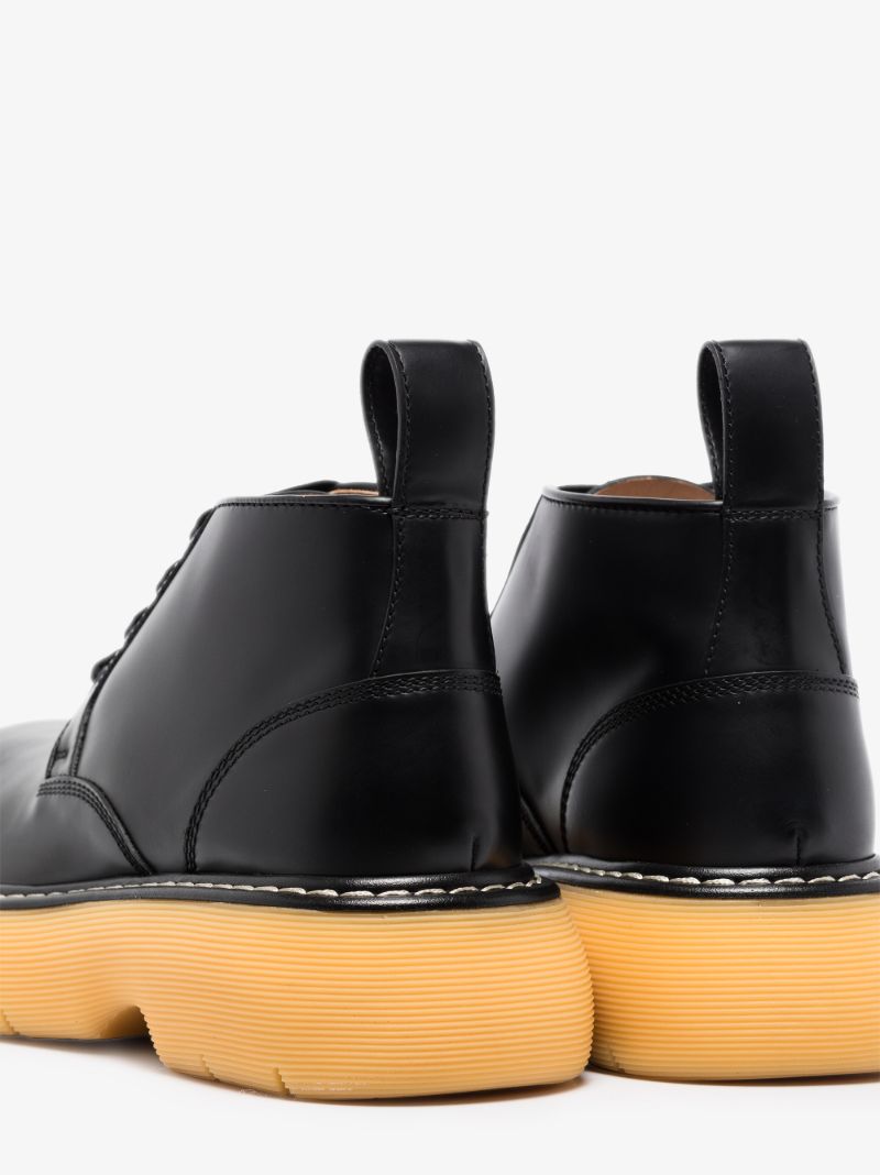 Black Bounce Leather Ankle Boots