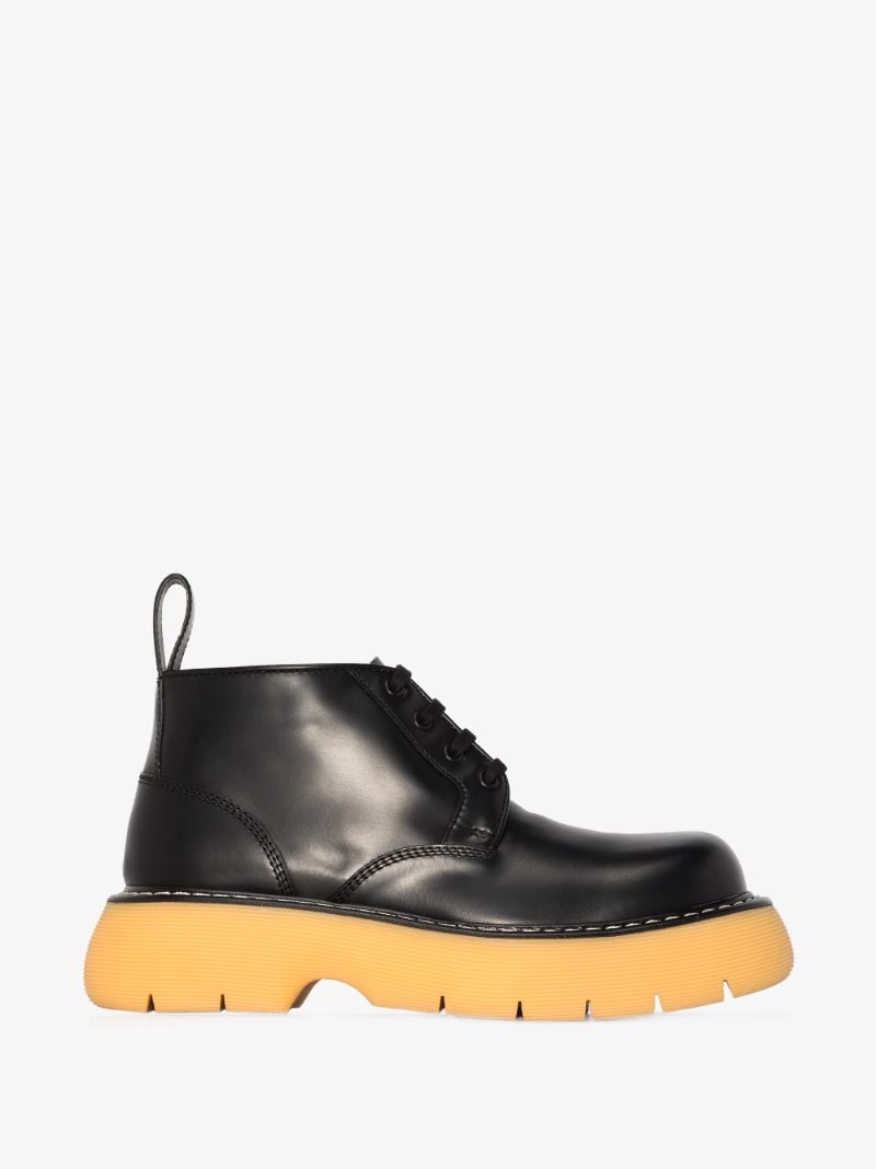 Black Bounce Leather Ankle Boots
