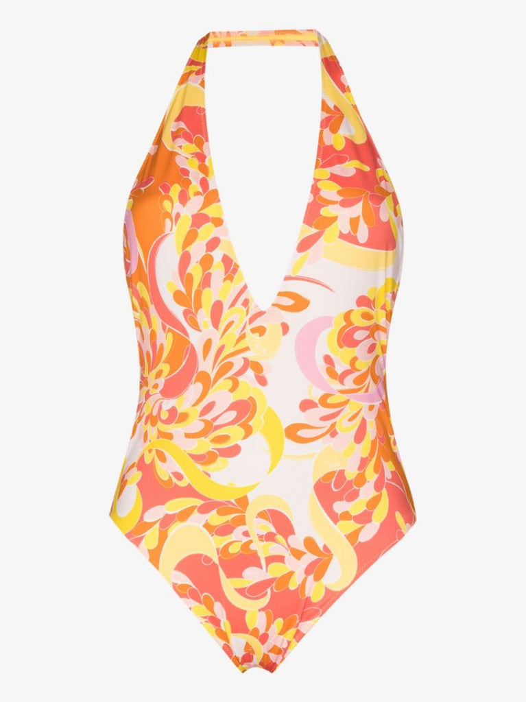Lilly Print Halterneck Swimsuit