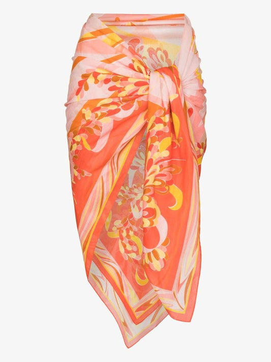 Lily Print Wrap Sarong