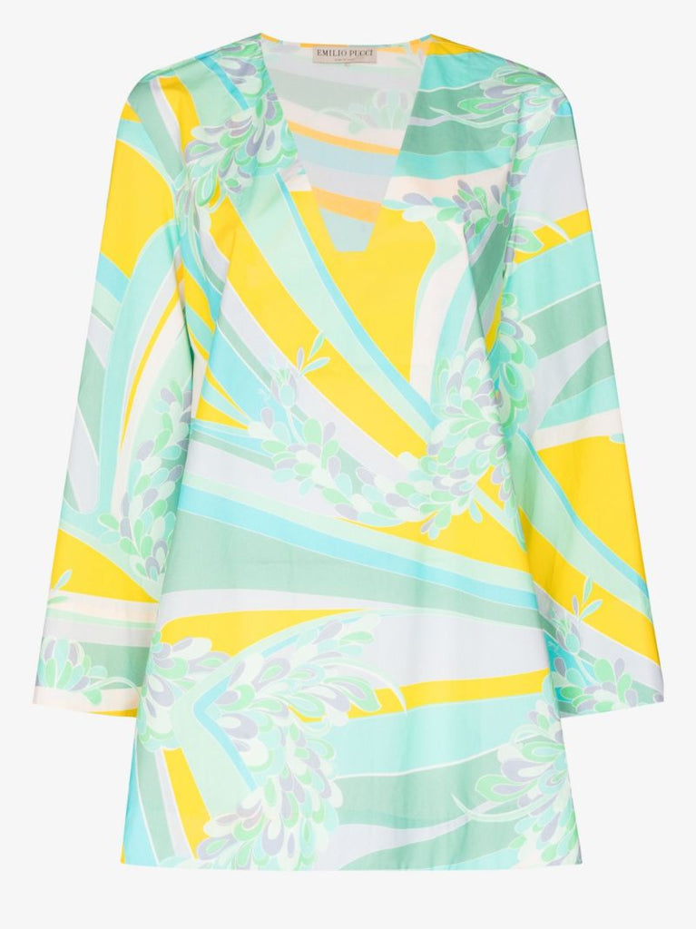 Lily Pattern Beach Dress