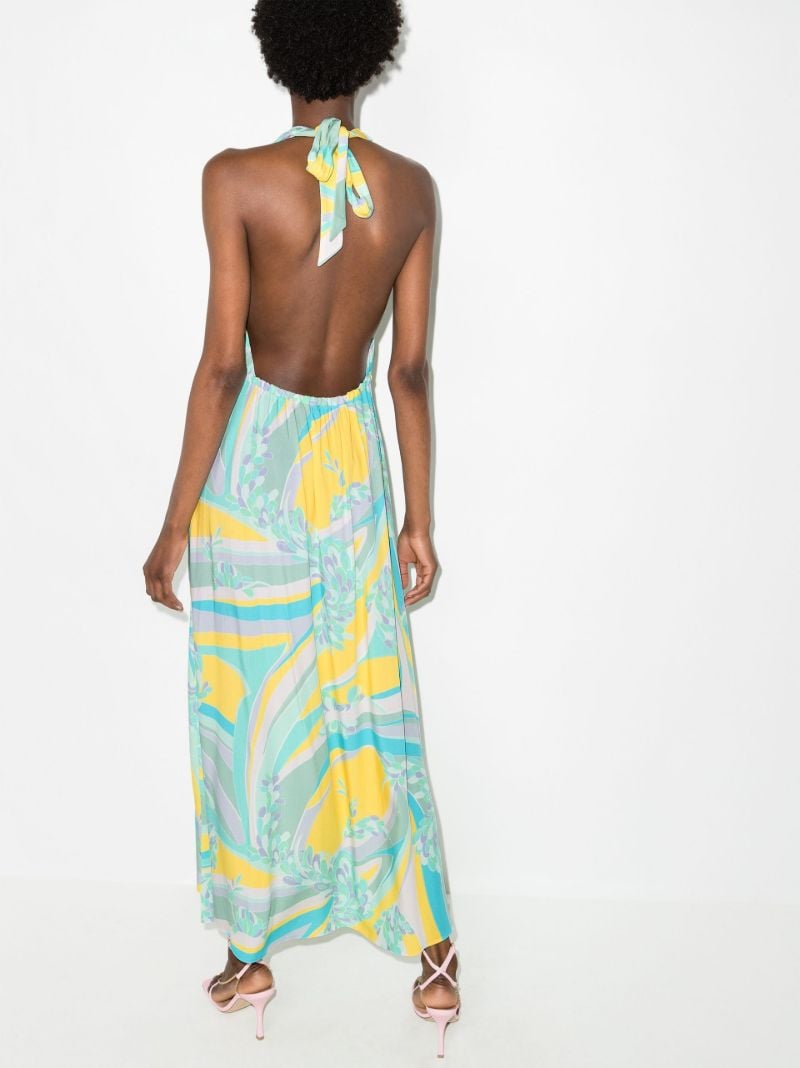 Abstract-print Long Beach Dress