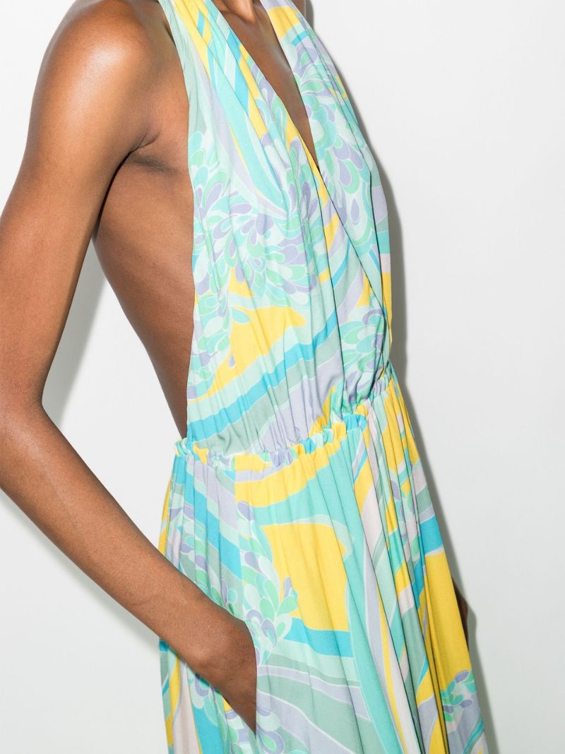 Abstract-print Long Beach Dress