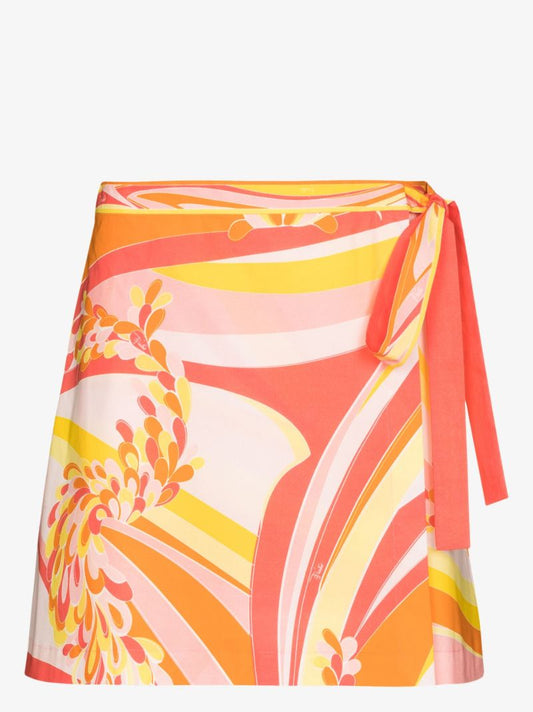 Lilly Printed Cotton Mini Skirt