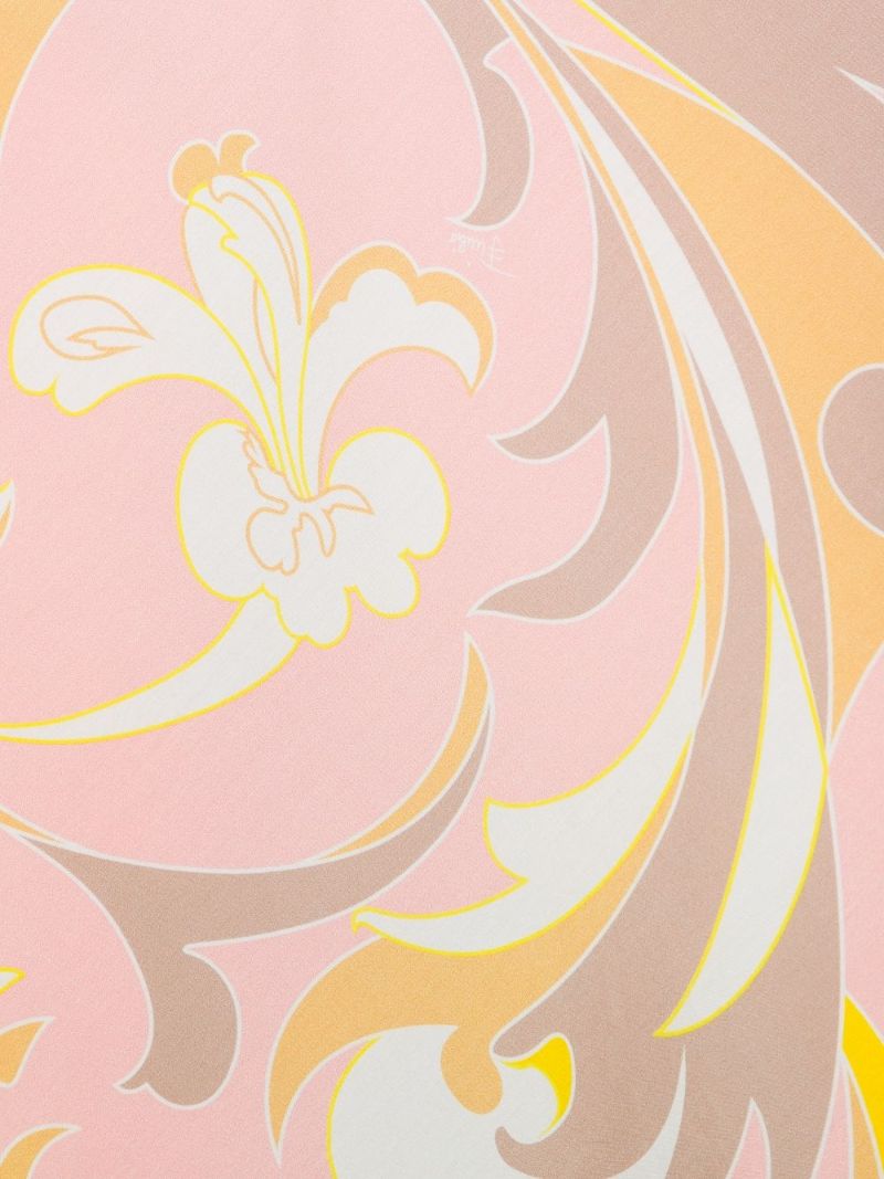 Tropicana Print Midi Skirt