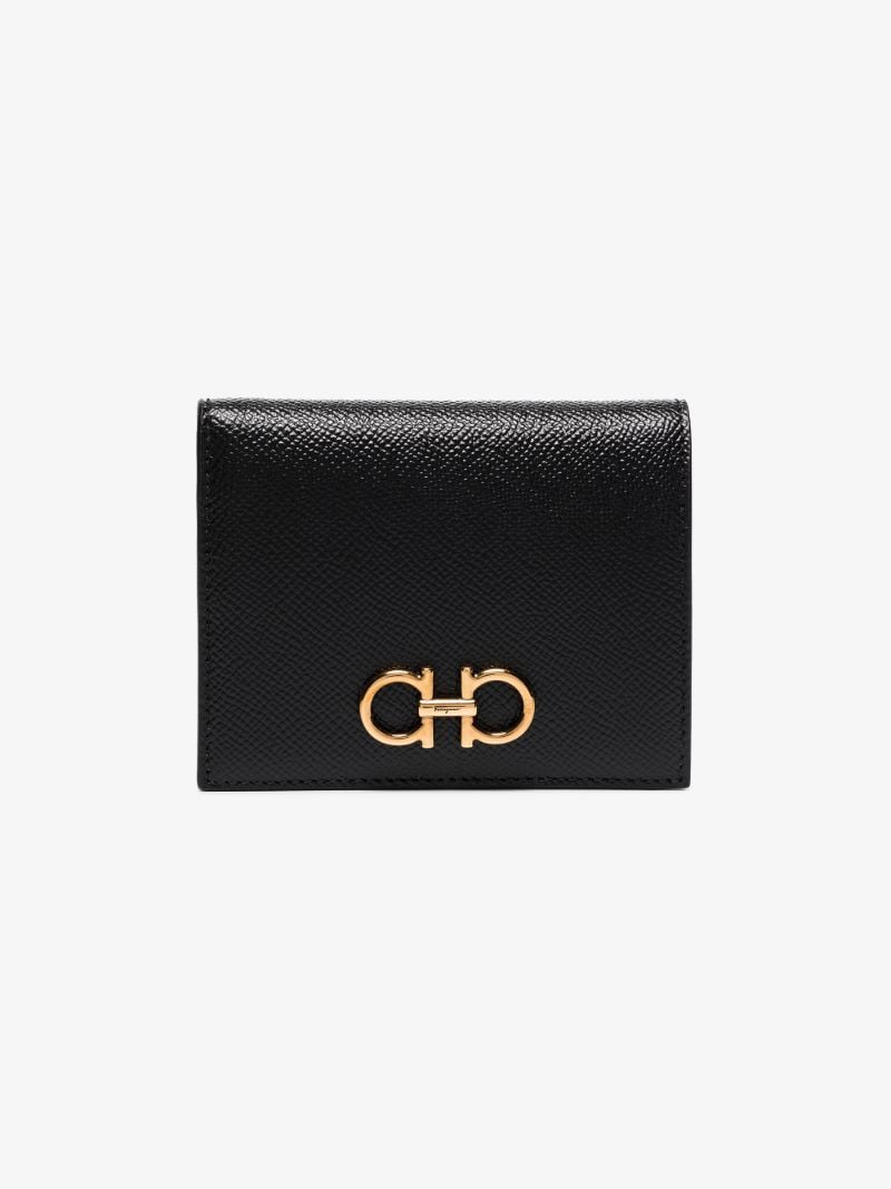 Black Gancini Leather Wallet