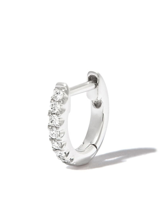14k White Gold Teeny-weeny Hoop Earring