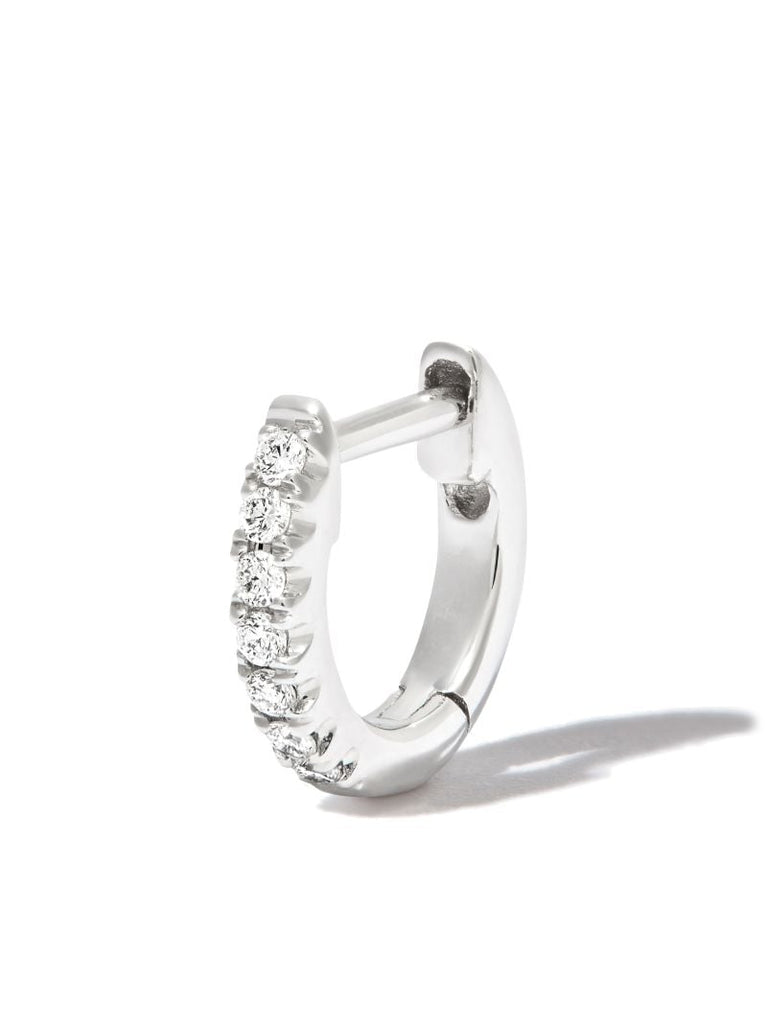 14k White Gold Teeny-weeny Hoop Earring
