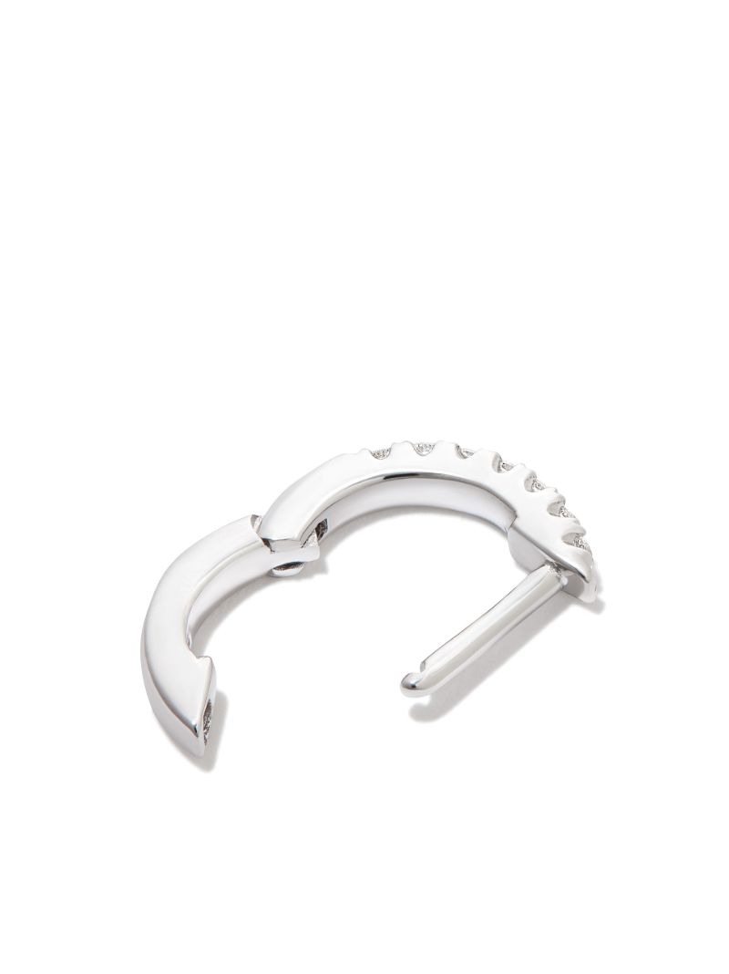 14k White Gold Teeny-weeny Hoop Earring