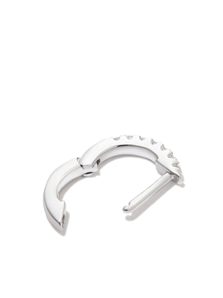 14k White Gold Teeny-weeny Hoop Earring