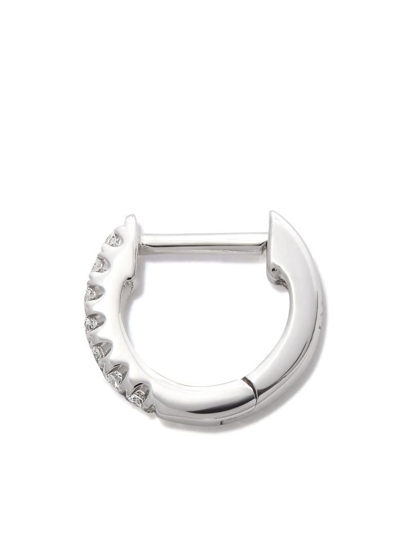 14k White Gold Teeny-weeny Hoop Earring