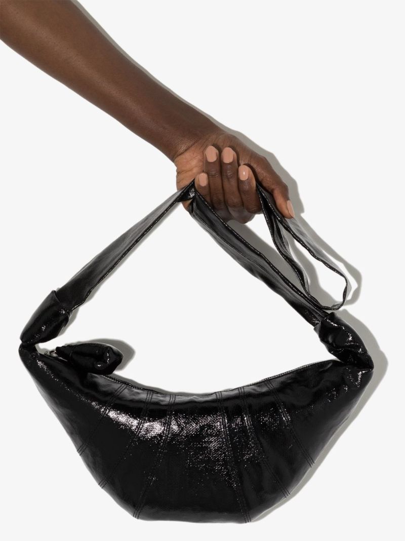 Black Croissant Small Cross Body Bag