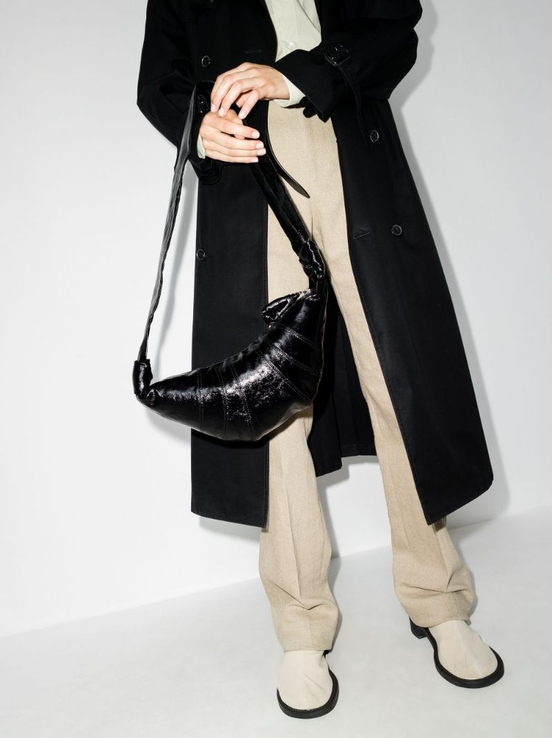 Black Croissant Small Cross Body Bag