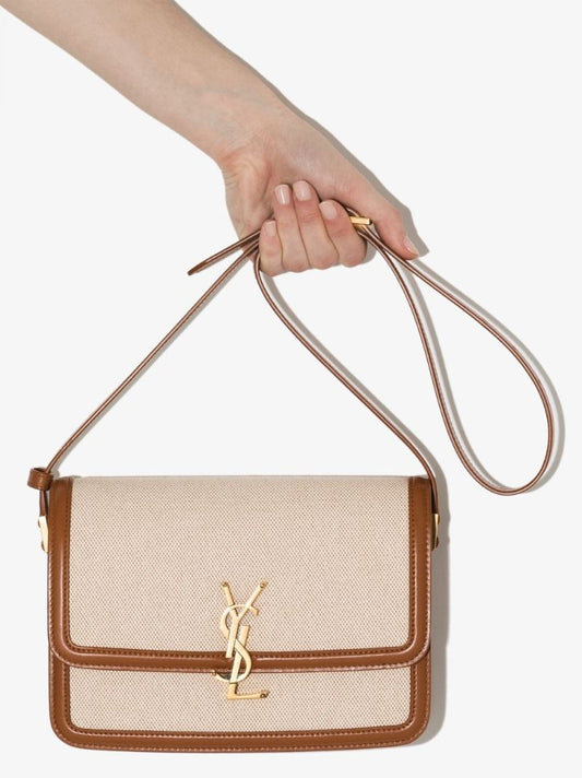 Neutral Solferino Medium Canvas Cross Body Bag