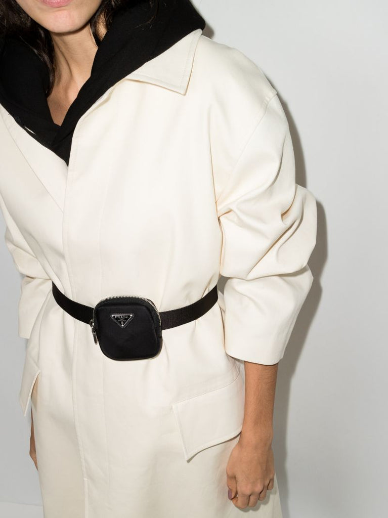 Black Re-nylon Pouch Belt