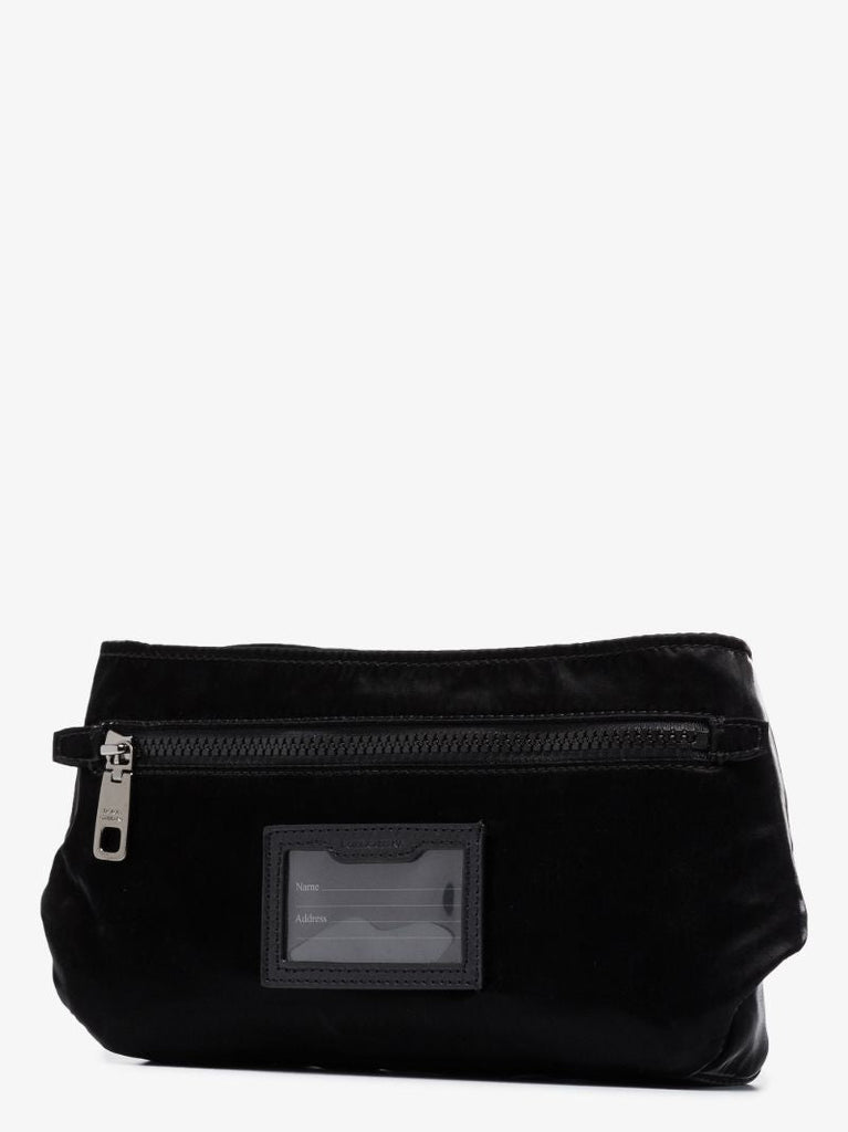 Black Samboil Wax Canvas Cross Body Bag